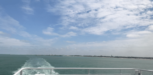 Caravan on a ferry